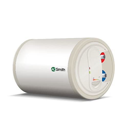 AO Smith HAS-X1-015-RHS Storage 15 Litre Horizontal Water Heater (Geyser)Rust-proof outer Body|Compact Size|Fits under false ceilings|Suitable- High-rise Buildings|8 Bar High Pressure rating