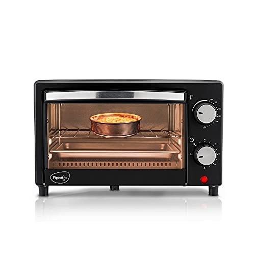 Pigeon by Stovekraft Oven Toaster Grill (12381) 9 Liters OTG without Rotisserie for Oven Toaster and Grill for grilling and baking Cakes (Grey)