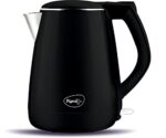Pigeon Aura 1.2 ltr double walled kettle/Stainless Steel interior/Cool touch outer body/with keep warm feature / 1 year warranty (black, 1500 watts)