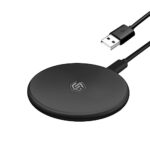 UNIGEN AUDIO UNIPAD 200 Wireless Charger – 15W Qi Fast Charging Pad for Smartphones and Earbuds – USB A to C Cable Included – Universal Compatibility – Sleek and Stylish Design – Black