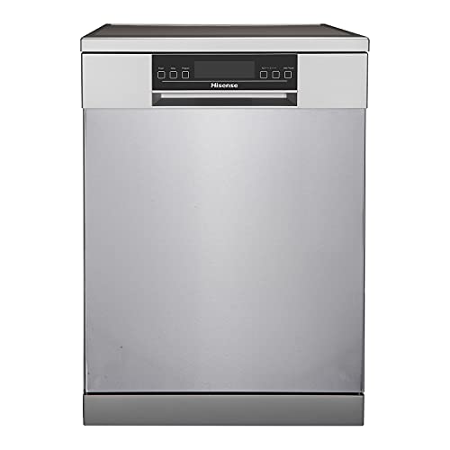 Hisense 15 Place Settings Dishwasher (H15DSS, Silver,Stainless Steel, Inbuilt Heater,Quick Wash)
