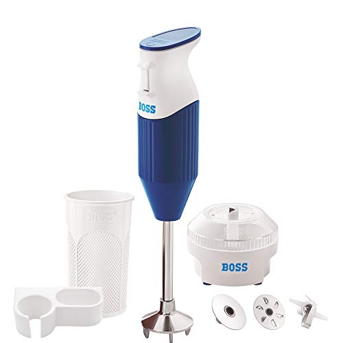 BOSS Big Boss Portable Hand Blender | Powerful 180 W Motor | Variable Speed Control | ISI-Marked, Blue