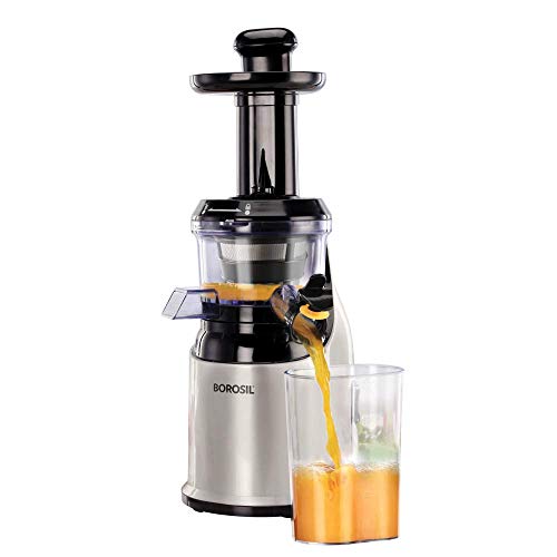 Borosil Health Pro 200-Watt Slow Juicer, Black