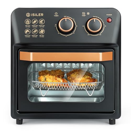 iSiLER Air Fryer, Electric Oven Toaster Griller, 12L Rotisserie Convection Oven For Home, 360° Air Circulation Technology, Bake, Roast, Toast, Defrost