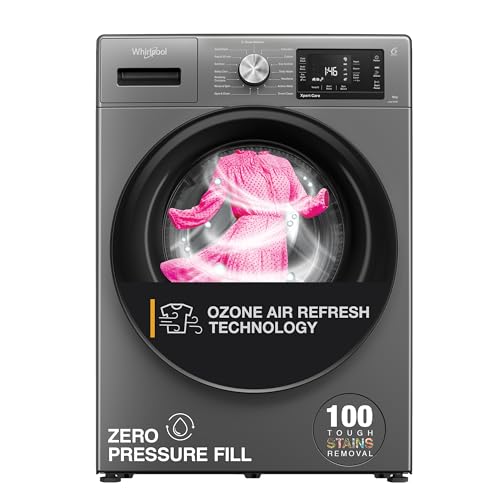 Whirlpool 8 Kg Ozone Technology Inverter Front Load Washing Machine with In-Built Heater (XO8014BYM52E, Midnight Grey, 100+ Tough Stains, 1400 RPM, 2024 Model)