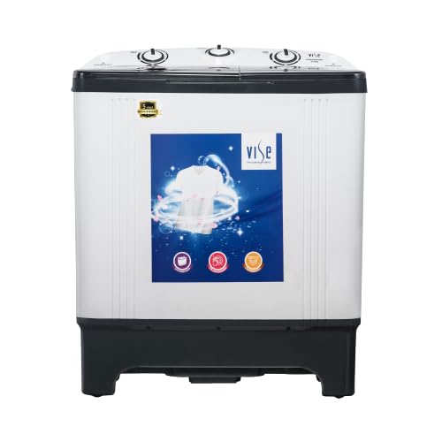 VISE (by Vijay Sales) 6.5 kg Semi Automatic Top Load Washing Machine with 2 Wash Programs (VSSA65PWG)