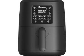 Bergner Masterpro Air Fryer with 1500 Watts, 4 Ltr Capacity, Air Fryer for Home to Bake/Grill/Roast/Heating/Defrost, 360 Degree Airflow Technology, 8 Preset Cooking Menu, Basket With Nonstick Coating