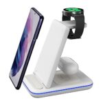 UNIGEN AUDIO UNIDOCK 350 23W 3-in-1 Wireless Charging Station Compatible with Wireless Enabled Samsung/iPhone & Other Smartphones, Galaxy Watch, and Buds White