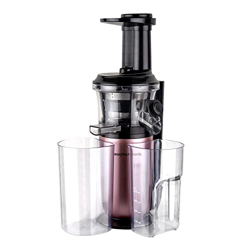 Morphy Richards Kenzo Cold Press Slow Juicer, 150 Watts Powerful Dc Motor, 60 Rpm Speed, With Stainless Steel Filter And Rev Button, Rose Gold, 150 Watts