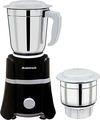 Maxotech TUBA Hybrid Copper Moter 500 Mixer Grinder (2 Jars, Black)