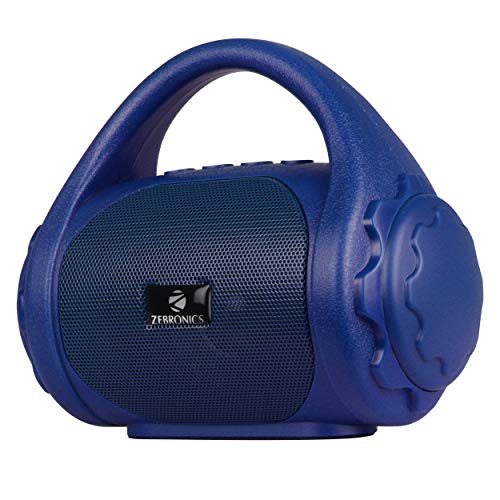 Zebronics ZEB-COUNTY 3W Wireless Bluetooth Portable Speaker With Supporting Carry Handle, USB, SD Card, AUX, FM & Call Function (Blue)