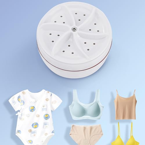 TEMU-SC Portable Mini Turbo Washer, Portable Mini Washing Machine, Portable Mini Washing Machine for Baby Clothes, Underwear or Small Items, Dorm, Camping