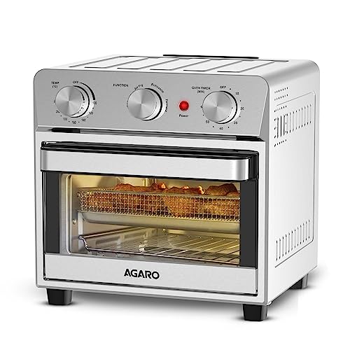 AGARO Regal Air Fryer For Home, 14L, Family Rotisserie Convection Oven, 1700W, Electric Oven, 3 Preset Programs, Stainless Steel, Bake, Roast, Toast and Reheat, Silver.