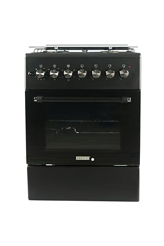 Carysil FSCR-04 | Free Standing Cooking Range | Electric Oven with 62 Ltr capacity | 4 High Power SABFF Burners | Under knob Auto Ignition (Black)